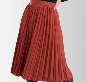 Knee Length Formal Pleated Skirt