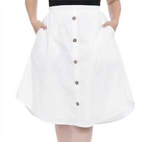 Plus Size Formal Skirt with Pockets